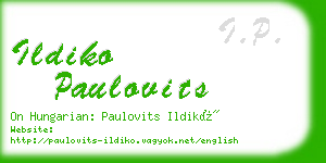 ildiko paulovits business card